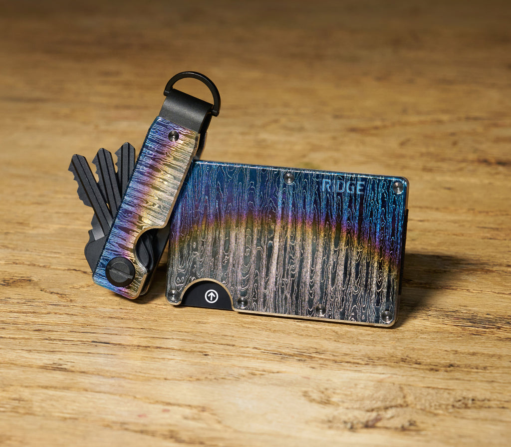 Ridge Wallet - Burnt Damascus